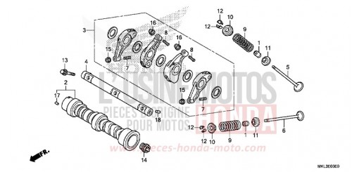 ARBRE A CAMES/SOUPAPE NC750XDL de 2020